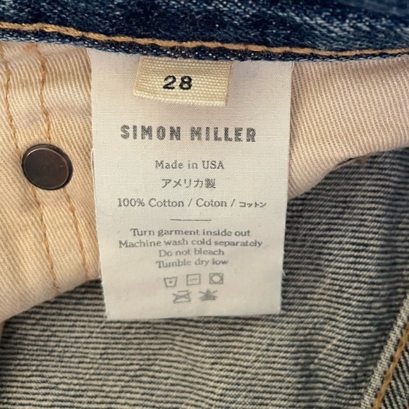 Simon Miller W005 Bora Cropped Wide Leg Jeans Womens 28 Blue Fringed Boho Hippie - Picture 2 of 14